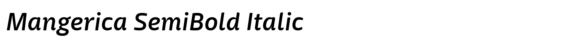 Mangerica SemiBold Italic image
